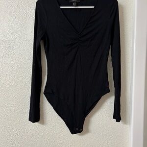 Forever 21 Long Sleeve Black Bodysuit
